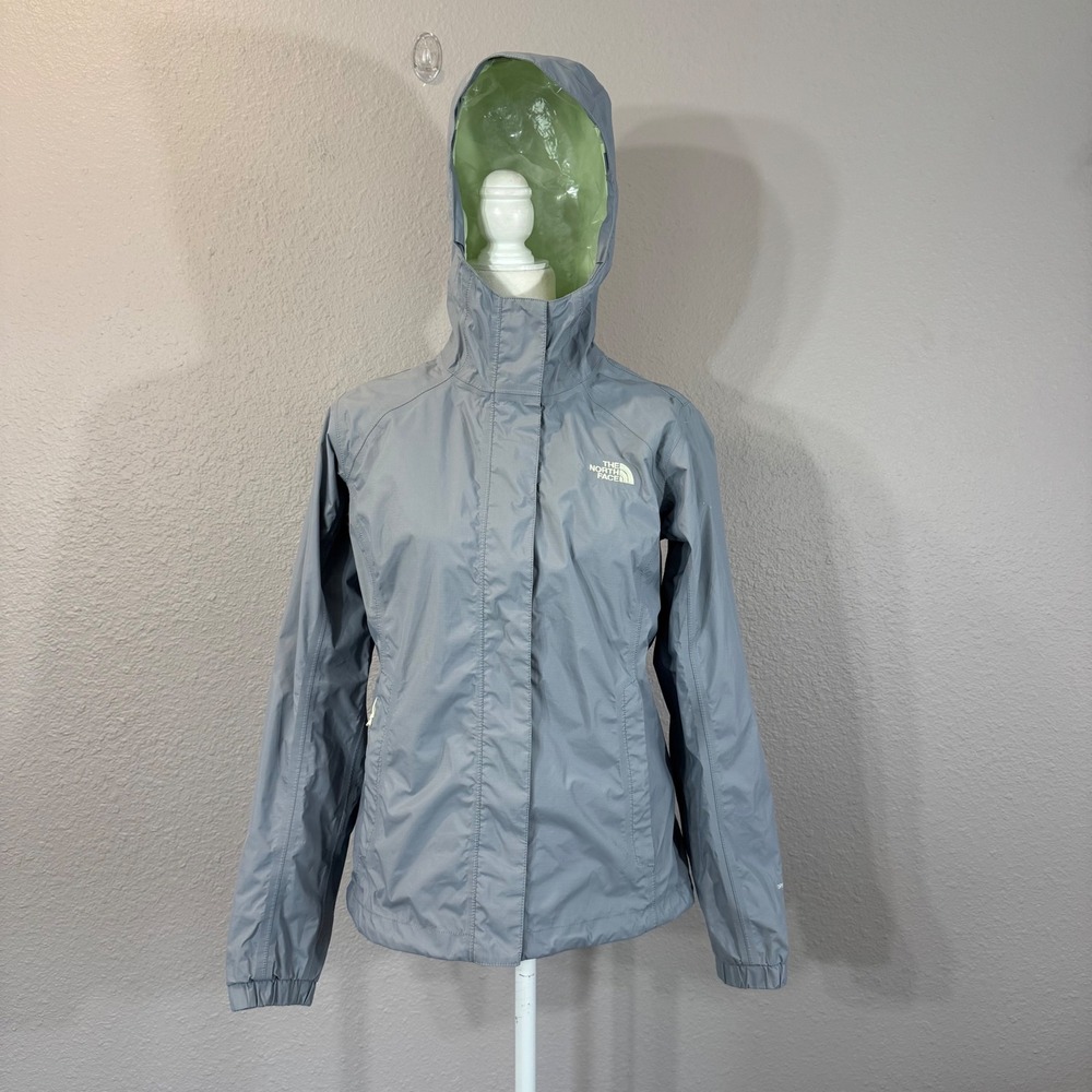 The North Face Women's XS Gray  Dryvent Hooded Mesh Lined Rain Jacket  NF0A2SXO